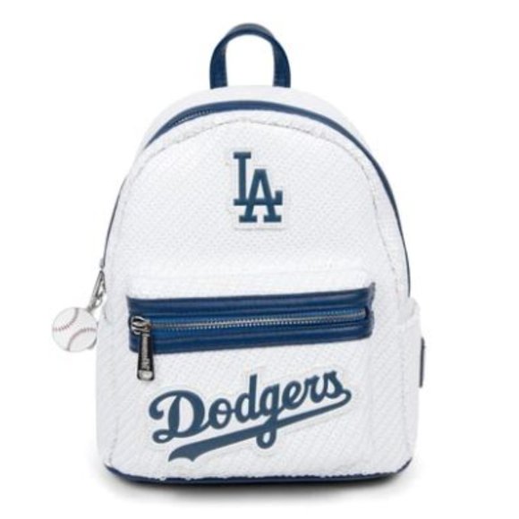 ⚾🌟 LIMITED EDITION⚾🌟 LOUNGEFLY MLB LOS ANGELES DODGERS SEQUIN MINI BACKPACK - Picture 1 of 13